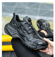 Load image into Gallery viewer, New Safety Work Shoes Black Style Rotary Button