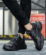 Load image into Gallery viewer, New Safety Work Shoes Black Style Rotary Button
