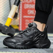 Load image into Gallery viewer, New Safety Work Shoes Black Style Rotary Button