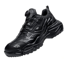 Load image into Gallery viewer, New Safety Work Shoes Black Style Rotary Button