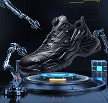 Load image into Gallery viewer, New Safety Work Shoes Black Style Rotary Button