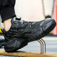 Load image into Gallery viewer, New Safety Work Shoes Black Style Rotary Button
