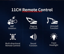 Load image into Gallery viewer, RC Excavator Truck Crawler Truck Bulldozer Dump Truck Toys