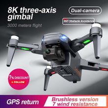 Load image into Gallery viewer, Drone 8k Profesional GPS 3 km Quadcopter With Dual Camera