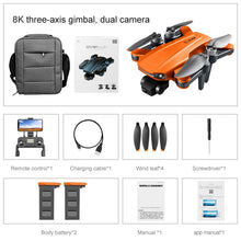 Load image into Gallery viewer, Drone 8k Profesional GPS 3 km Quadcopter With Dual Camera
