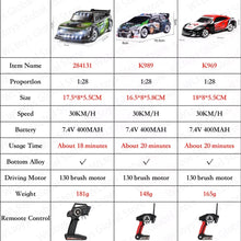 Load image into Gallery viewer, K989 RC Car 4WD 30KM/H 2.4G Racing Electric High Speed Remote Control Drift Car
