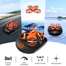 Load image into Gallery viewer, 3 In 1 Air, Land &amp; Water Hovercraft Drone
