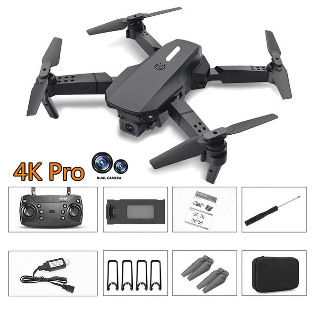 E88 Pro Rc Drone with wide-angle HD 4K 1080P Wifi